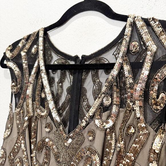 NWOT Aidan Mattox Beaded Mesh Dress - Picture 5 of 15